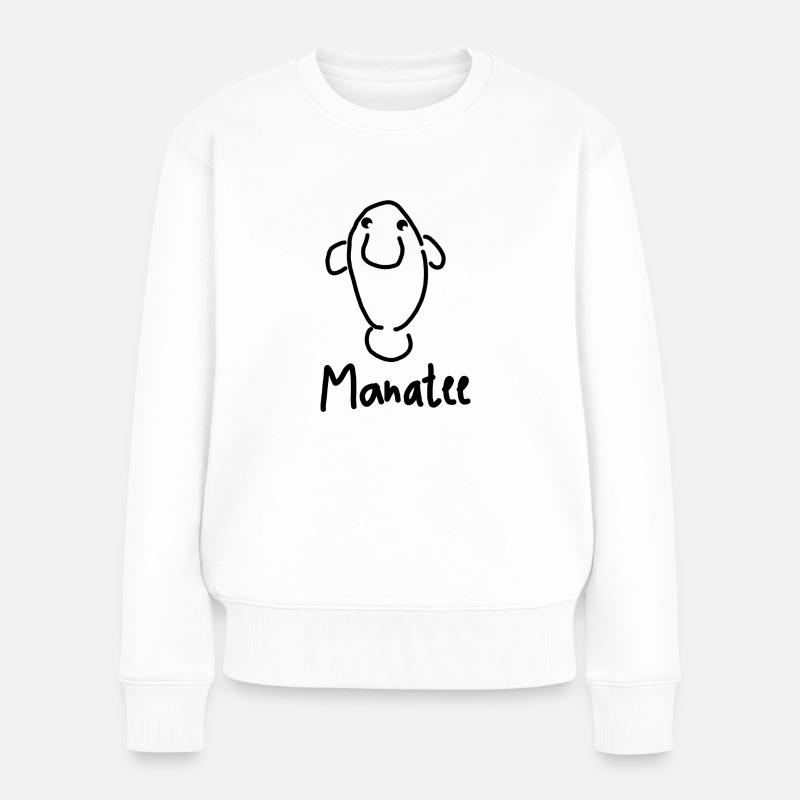 Manatee - Frauen Premium Bio Pullover - Weiß