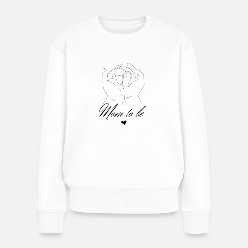 Mom to be - Frauen Premium Bio Pullover - Weiß