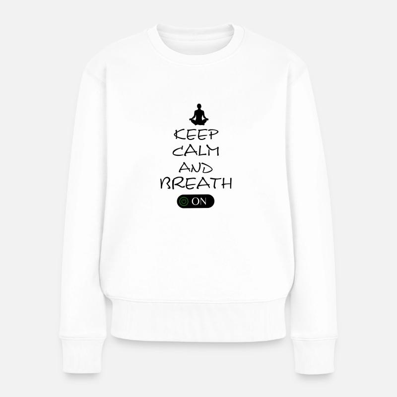Yoga - Frauen Premium Bio Pullover - Weiß