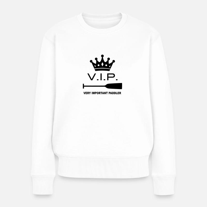 Drachenboot VIP V.I.P. König 1c - Frauen Premium Bio Pullover - Weiß