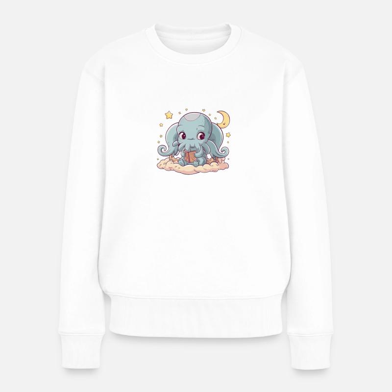Cute Dreamland Cthulhu - Frauen Premium Bio Pullover - Weiß