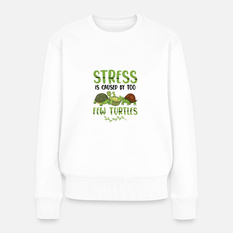 Schildkröten - Frauen Premium Bio Pullover - Weiß