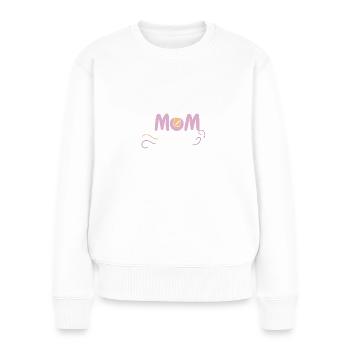 Mama Leben Baby Ankündigung Muttertag Geschenk 50 - Frauen Premium Bio Pullover - Weiß - Vorne - Julia (174cm)