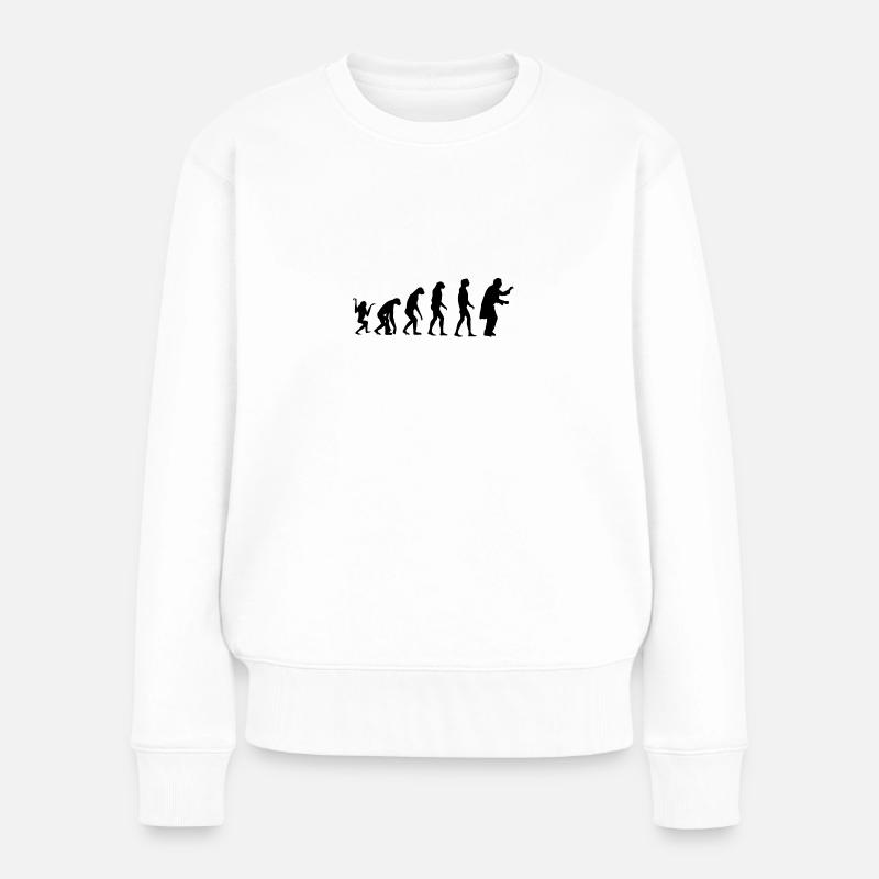Evolution Dirigent - Frauen Premium Bio Pullover - Weiß