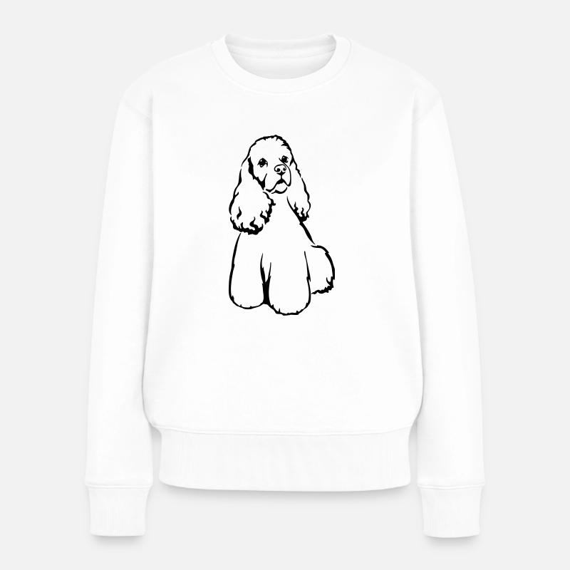 American Cocker Spaniel - Frauen Premium Bio Pullover - Weiß