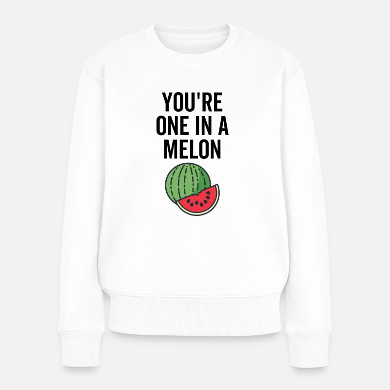 Du bist einer in einer Melone - Frauen Premium Bio Pullover - Weiß