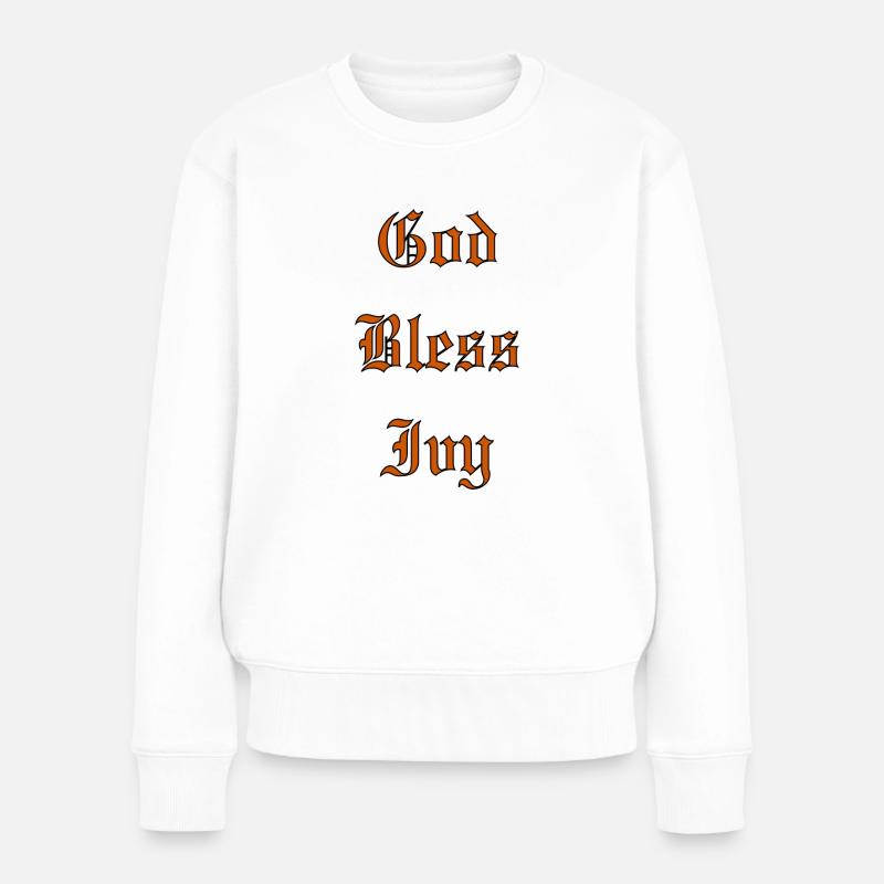 GodBlessIvy - Frauen Premium Bio Pullover - Weiß