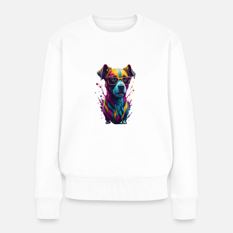 Dog 2 - Frauen Premium Bio Pullover - Weiß