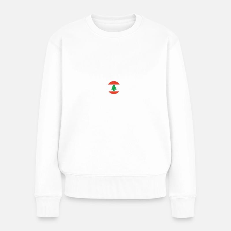 Heimat Prinzessinnen kommen LIBANON - Frauen Premium Bio Pullover - Weiß
