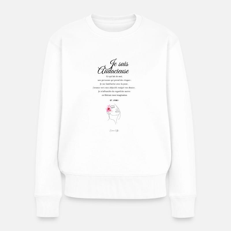 Audacieuse - Pull Premium bio Femme - blanc