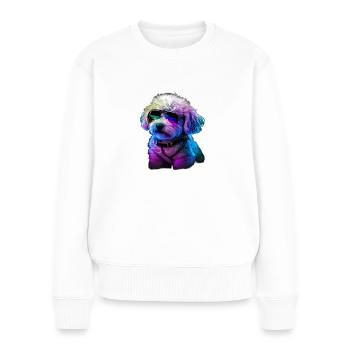 Bichon Frise Dogs Bichon Frises - Women's Premium Organic Jumper - white - Front - Julia (174cm)
