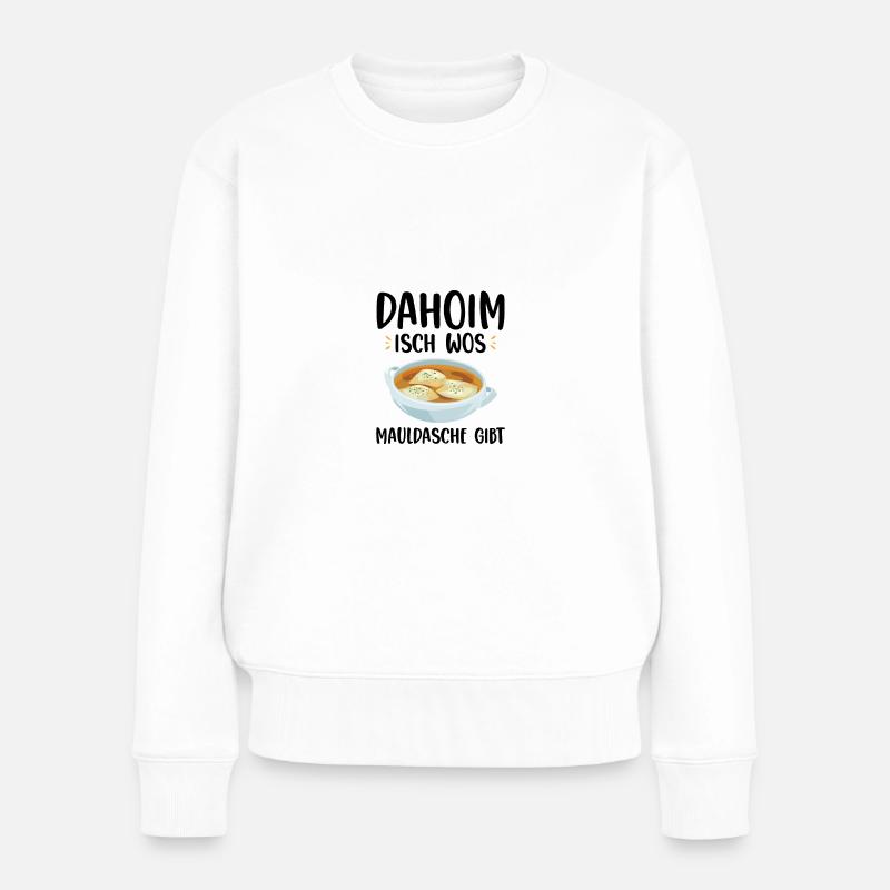 Maultaschen - Frauen Premium Bio Pullover - Weiß