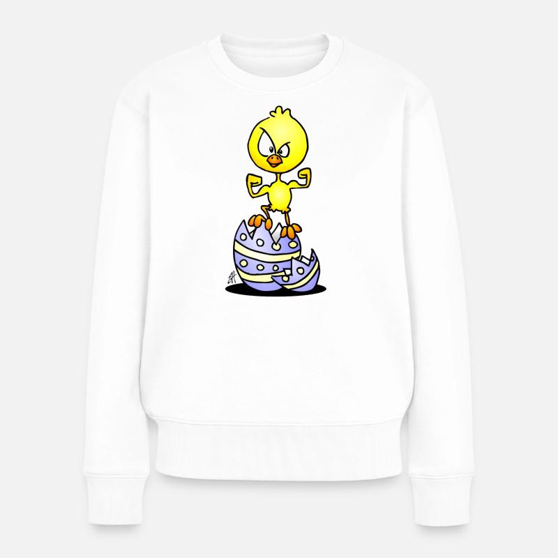 Ostern-Küken - Frauen Premium Bio Pullover - Weiß