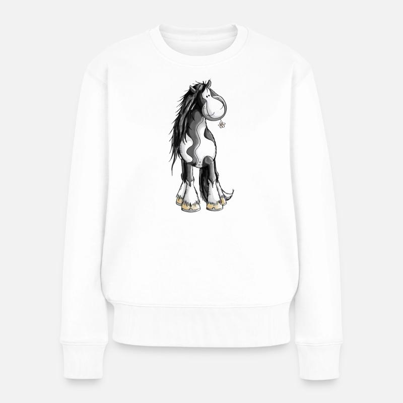 Tinker mit Blümchen - Frauen Premium Bio Pullover - Weiß