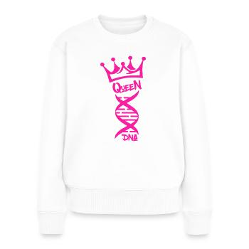 Queen DNA - Frauen Premium Bio Pullover - Weiß - Vorne - Julia (174cm)