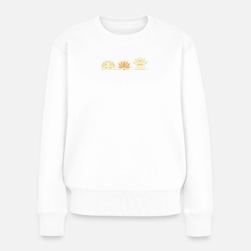 Fleur de vie - Pull Premium bio Femme - blanc