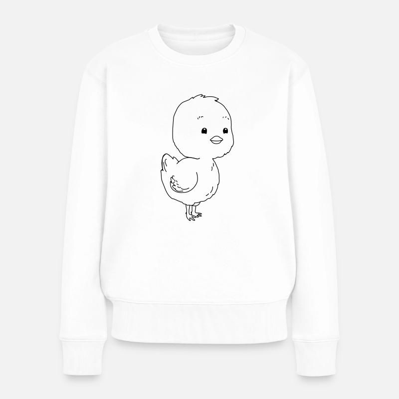 Küken - Frauen Premium Bio Pullover - Weiß