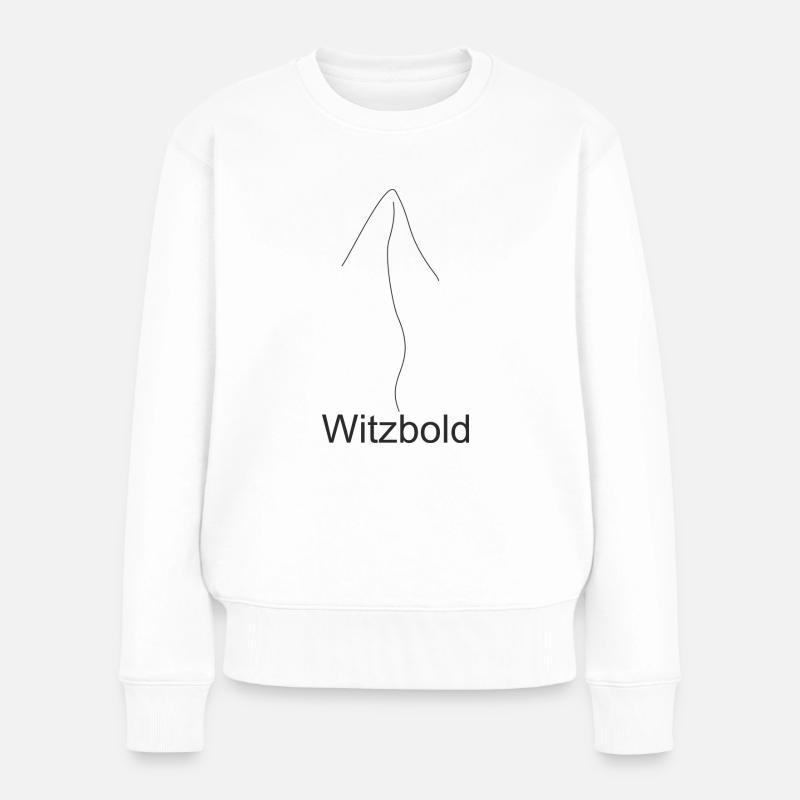 Witzbold - Frauen Premium Bio Pullover - Weiß