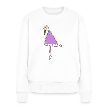Fuchsie Puppe - Frauen Premium Bio Pullover - Weiß - Vorne - Julia (174cm)