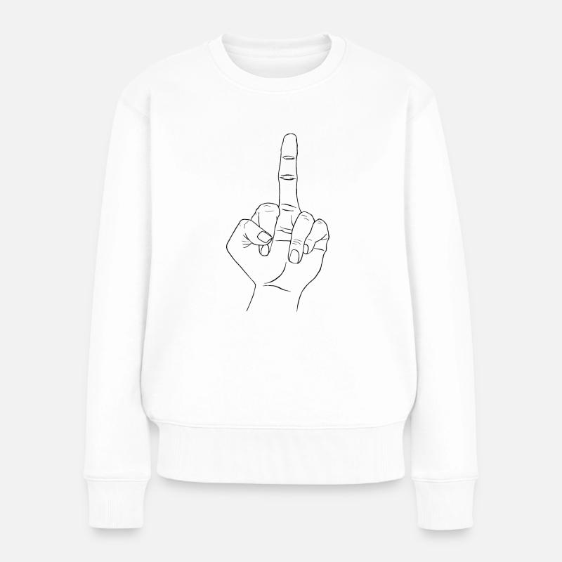 Doigt blanc - Pull Premium bio Femme - blanc