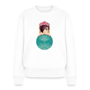 Matryoshka Fina - Pull Premium bio Femme - blanc - Devant - Julia (174cm)