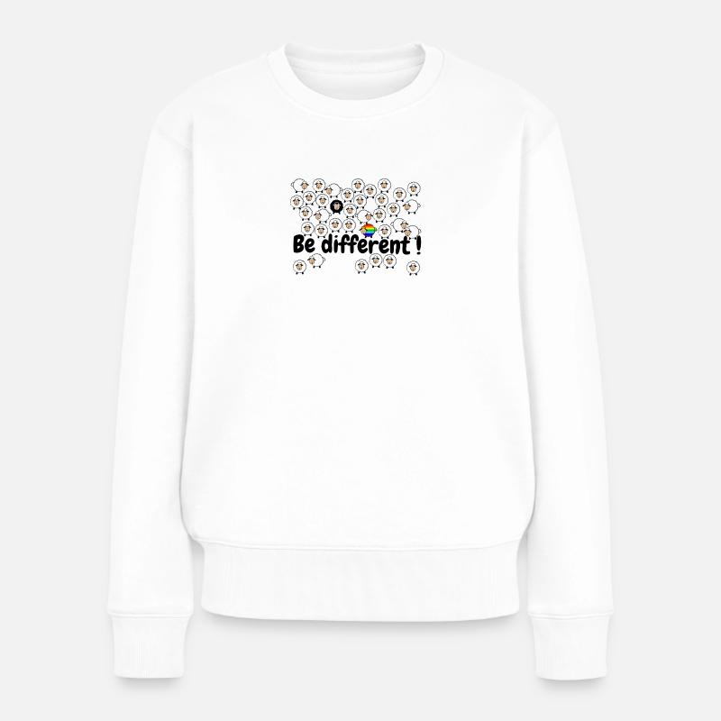 Schaf 1 - Frauen Premium Bio Pullover - Weiß