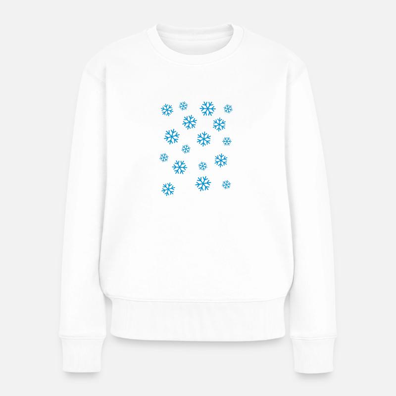 Snow - Frauen Premium Bio Pullover - Weiß