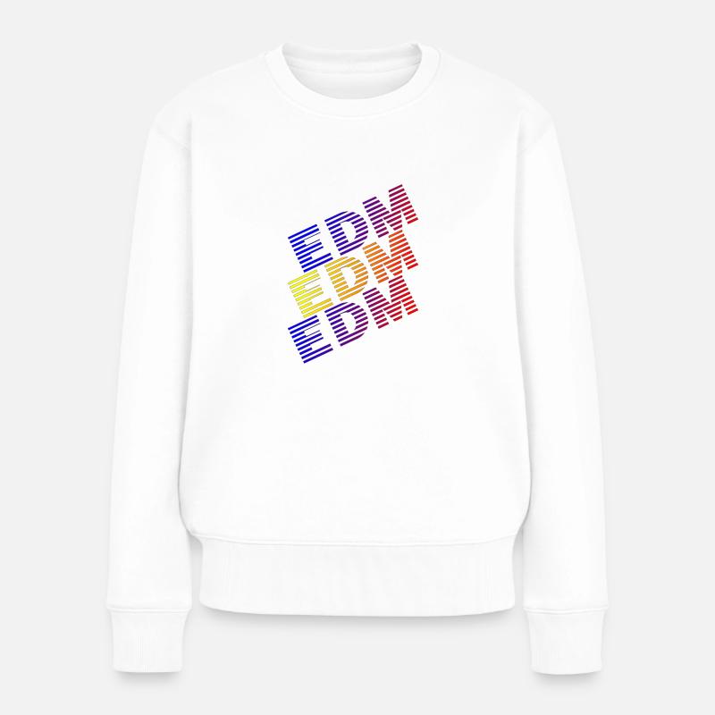 EDM EDM EDM - Frauen Premium Bio Pullover - Weiß