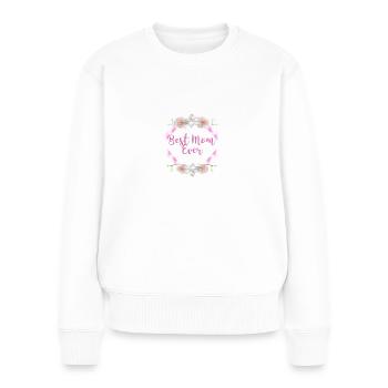 Meilleure maman de tous les temps - Pull Premium bio Femme - blanc - Devant - Julia (174cm)