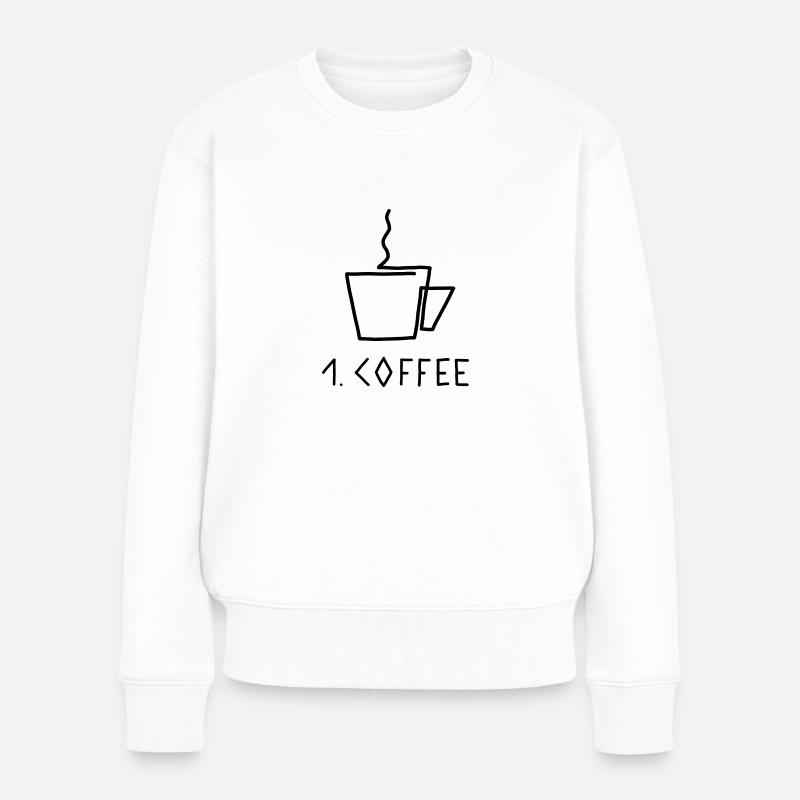 Premier café Le café d’abord - Pull Premium bio Femme - blanc