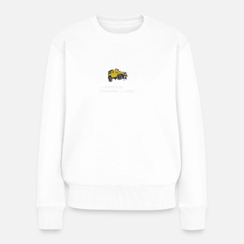 Romantische Spaziergänge mit dem RC-Crawler - Frauen Premium Bio Pullover - Weiß
