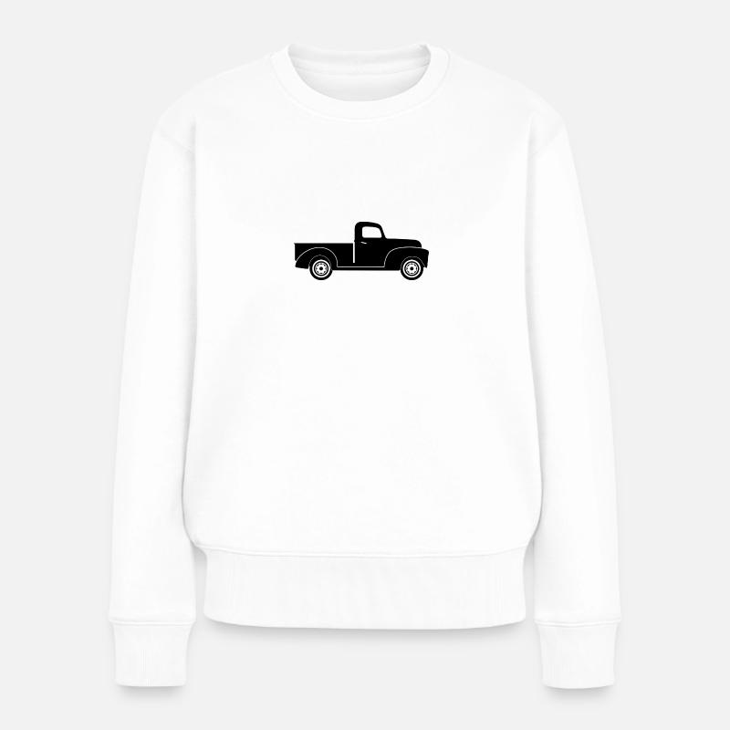 Pick-up - Frauen Premium Bio Pullover - Weiß