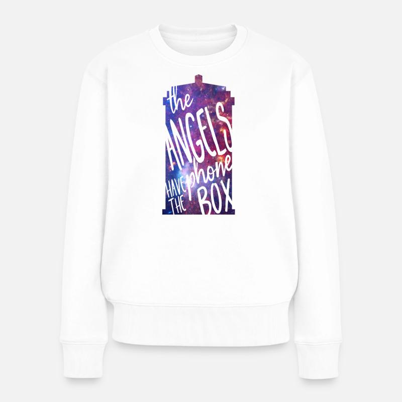 The angels have the phone box - Frauen Premium Bio Pullover - Weiß