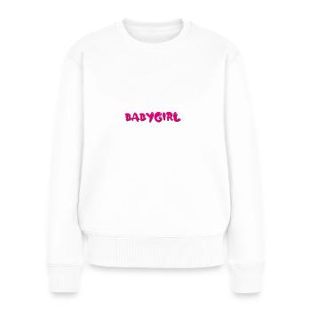 babygirl pink - Pull Premium bio Femme - blanc - Devant - Julia (174cm)