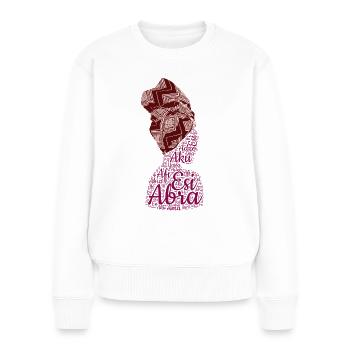 Weibliche Namen Ewe - Frauen Premium Bio Pullover - Weiß - Vorne - Julia (174cm)