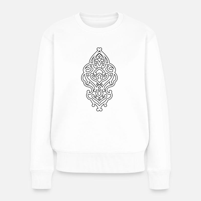 Abstrait - Pull Premium bio Femme - blanc