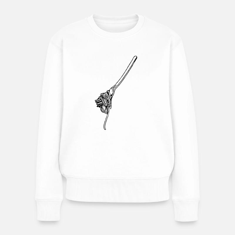 fork - Women's Premium Organic Jumper - white