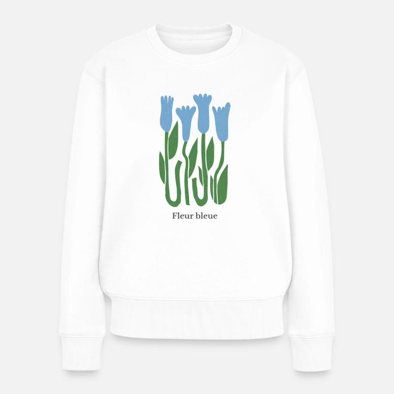 Fleur bleue - Pull Premium bio Femme - blanc
