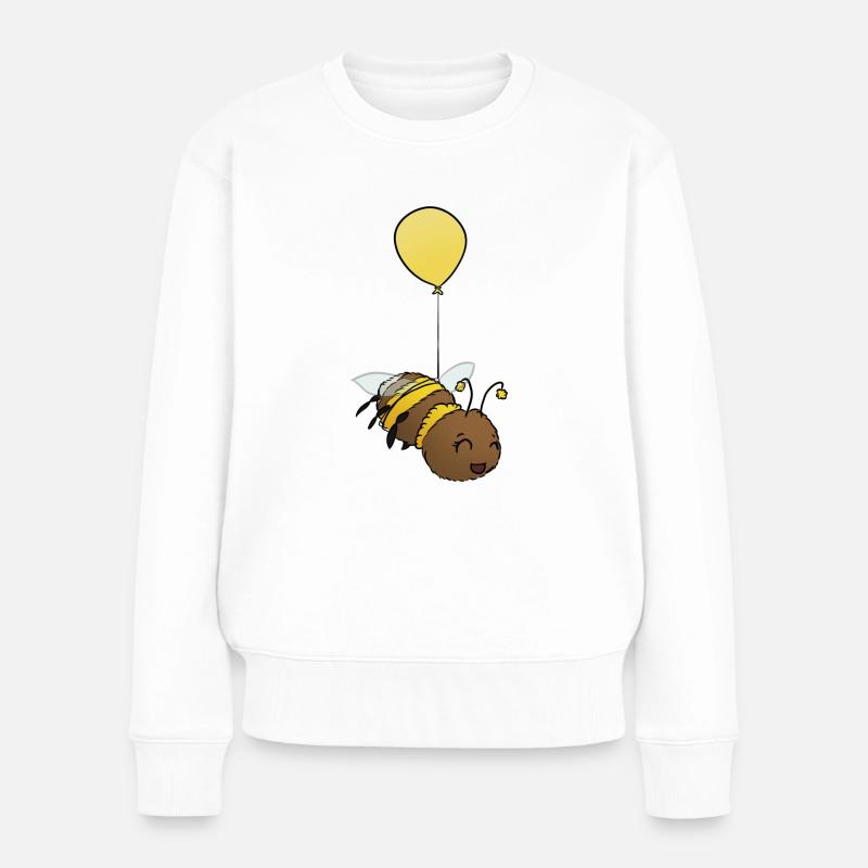 Hummel fliegend - Frauen Premium Bio Pullover - Weiß