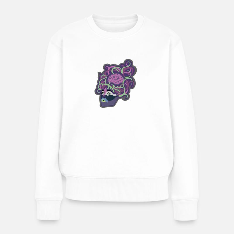 Cerveau poser - Pull Premium bio Femme - blanc