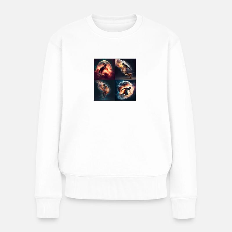 star basketball - Frauen Premium Bio Pullover - Weiß