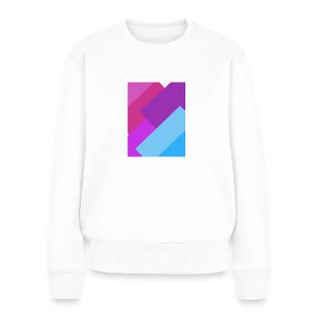 Bi Geometrics - Frauen Premium Bio Pullover - Weiß - Vorne - Julia (174cm)
