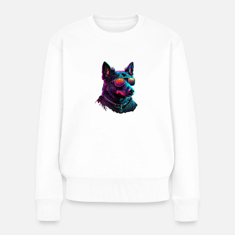 Chiens de bétail australiens Chiens de bétail australiens - Pull Premium bio Femme - blanc