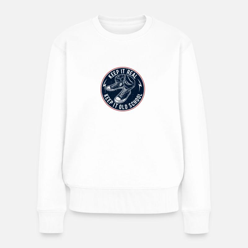 Keep It Oldschool - Women's Premium Organic Jumper - white