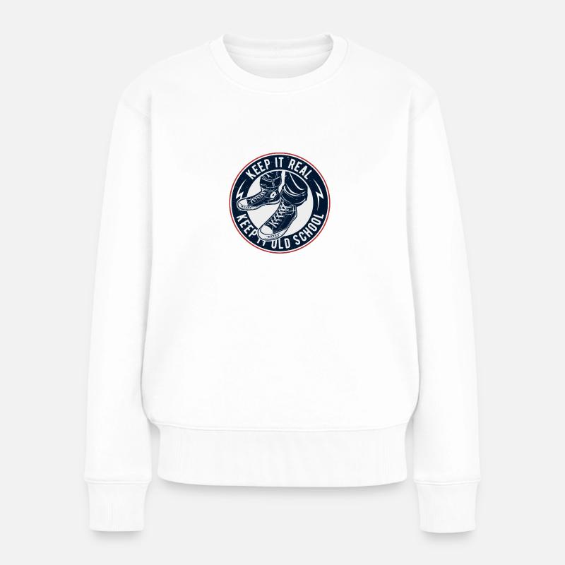 Keep It Oldschool - Women's Premium Organic Jumper - white