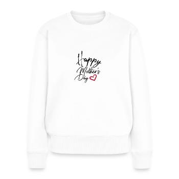 Schönen Muttertag - Frauen Premium Bio Pullover - Weiß - Vorne - Julia (174cm)
