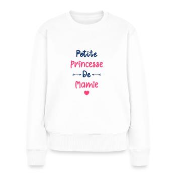 Petite princesse de mamie - Pull Premium bio Femme - blanc - Devant - Julia (174cm)