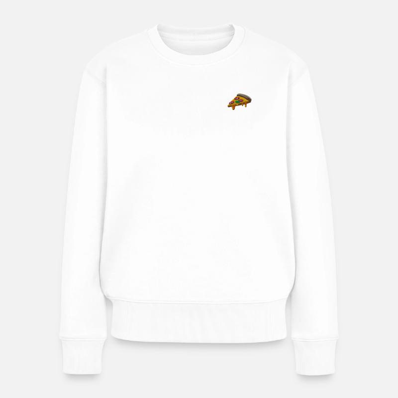 Pizza - Women's Premium Organic Jumper - white