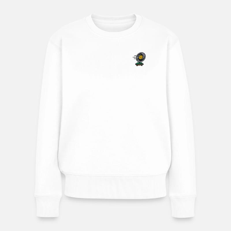 Vinyle roulant - Pull Premium bio Femme - blanc