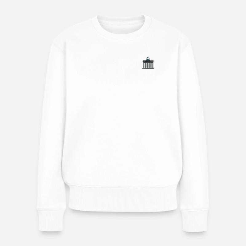 Berlin - Frauen Premium Bio Pullover - Weiß